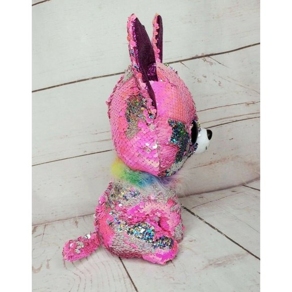 TY Flippables Sequin 12" Medium Size Day Chihuahua Puppy Dog Stuffed Animal - Picture 6 of 12